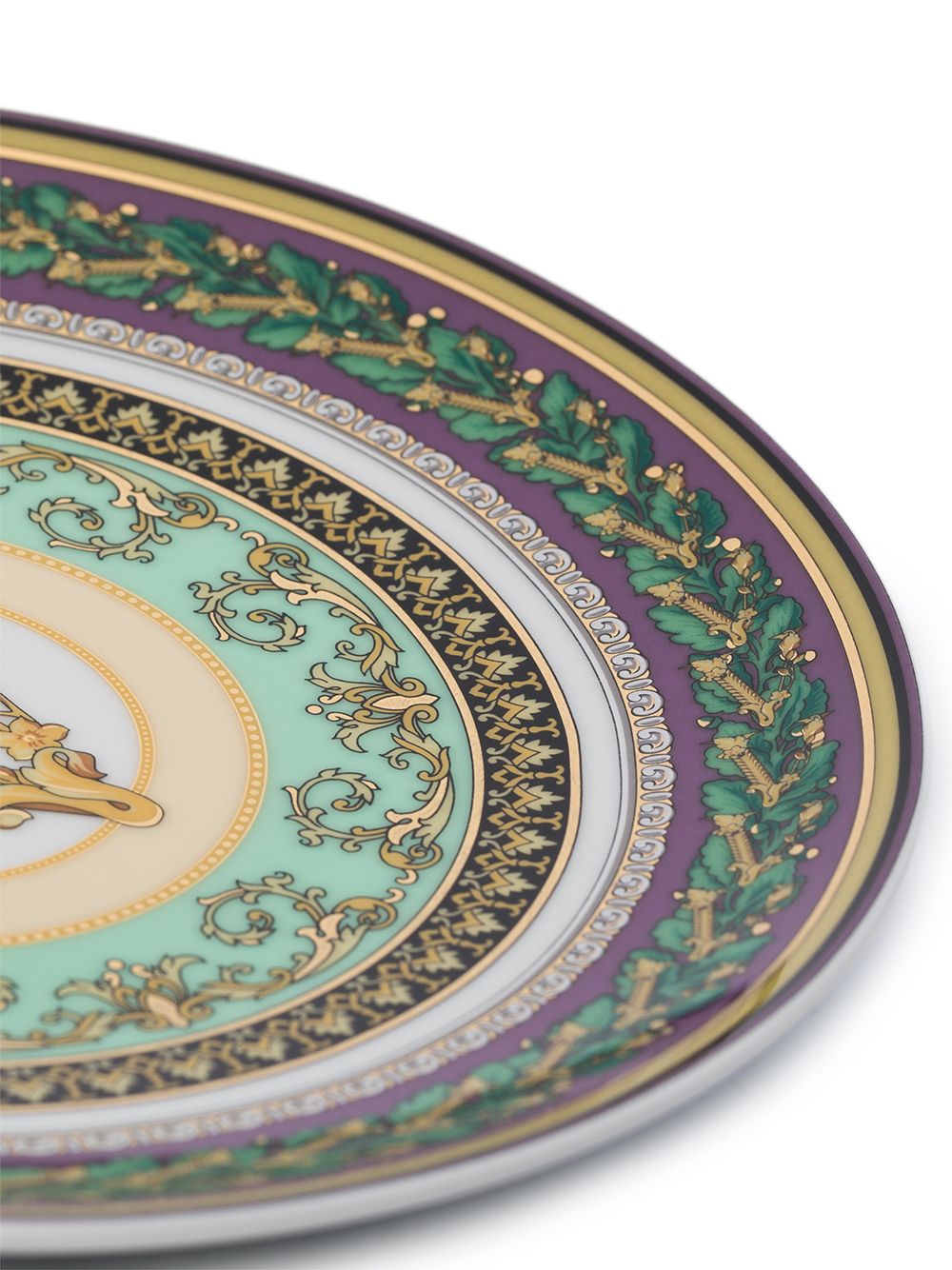 Shop Versace Tableware Baroque Mosaic Ceramic Plate (17cm) In Green