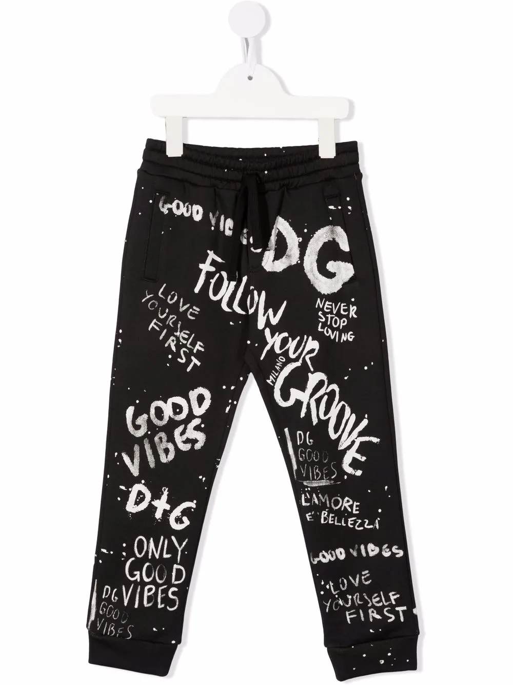 

Dolce & Gabbana Kids logo-print drawstring track pants - Black