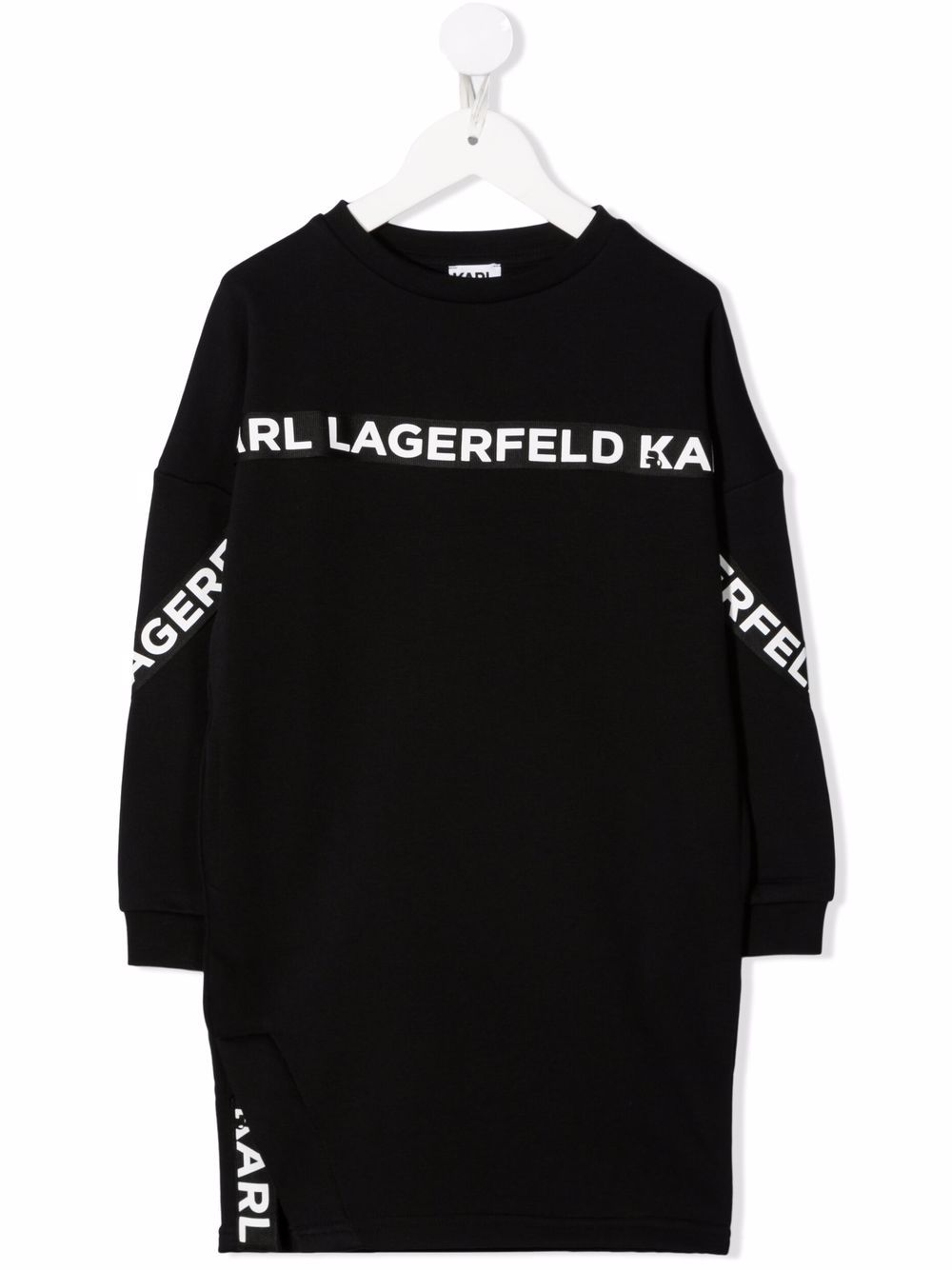 

Karl Lagerfeld Kids logo tape sweater dress - Black