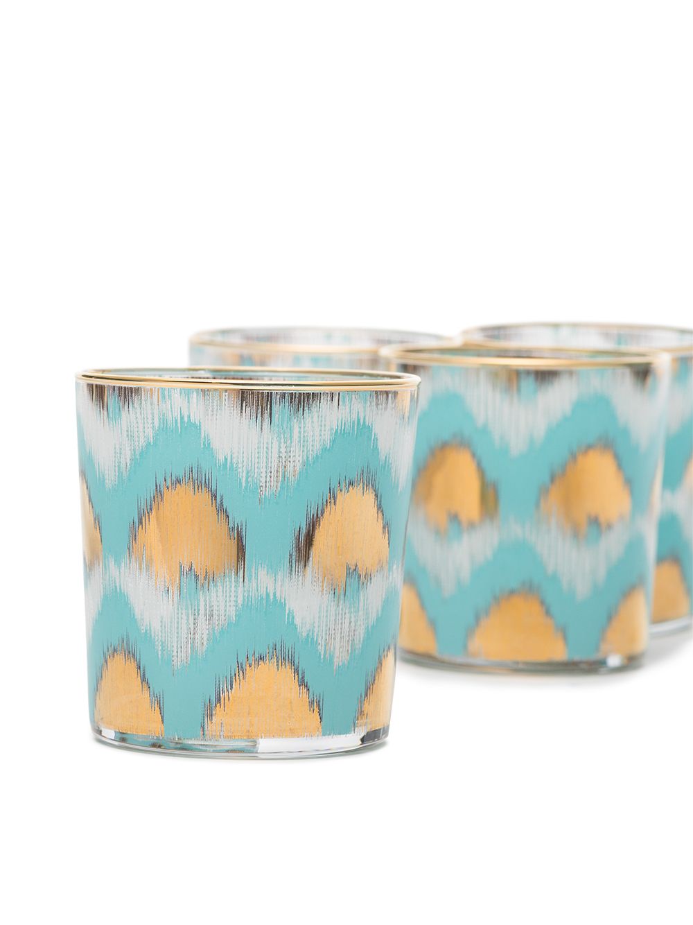 фото Les ottomans ikat water glasses (set of four)