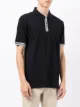 BOSS striped-edge cotton polo shirt