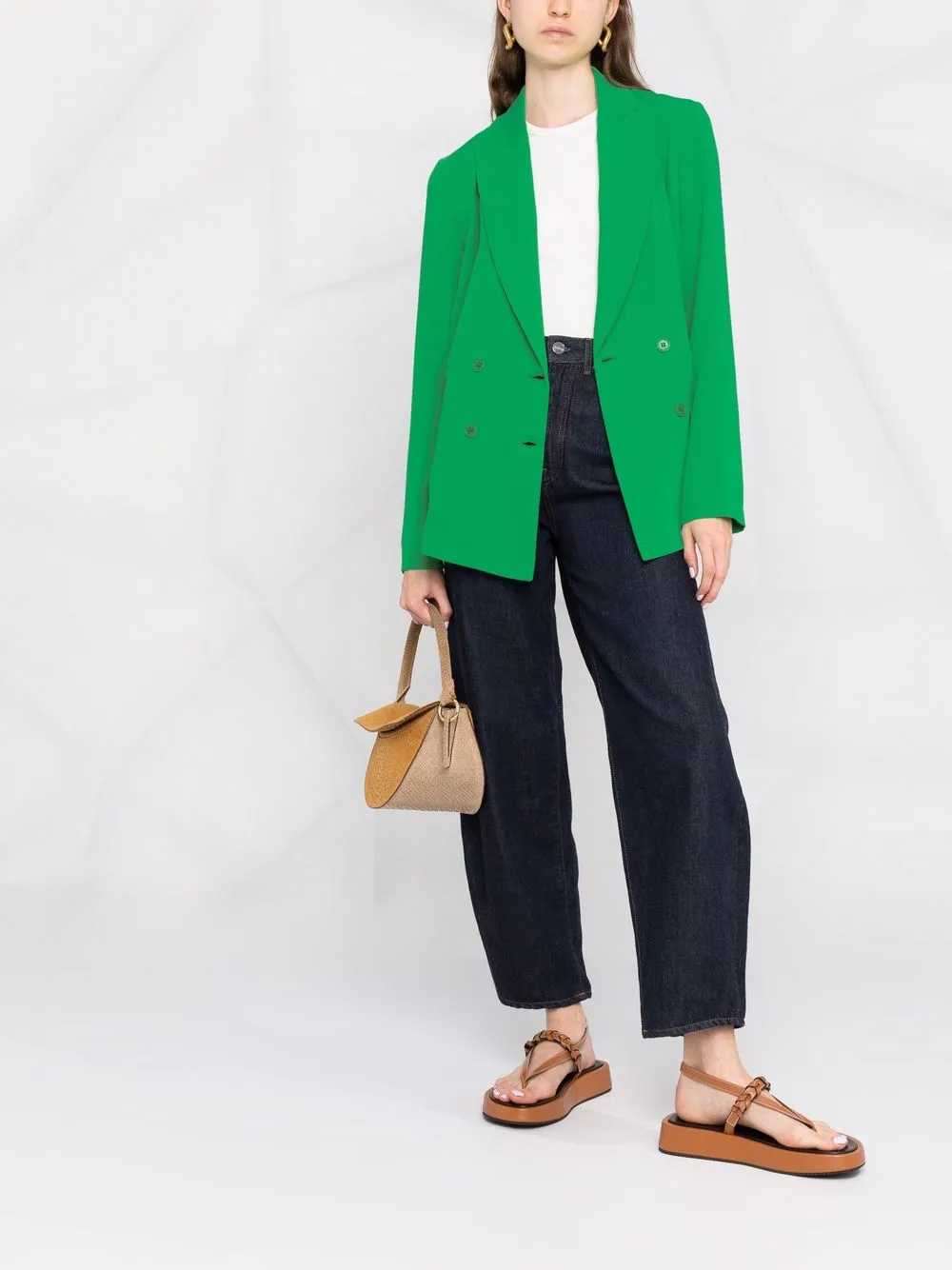 P.A.R.O.S.H. Blazer met dubbele rij knopen - Groen