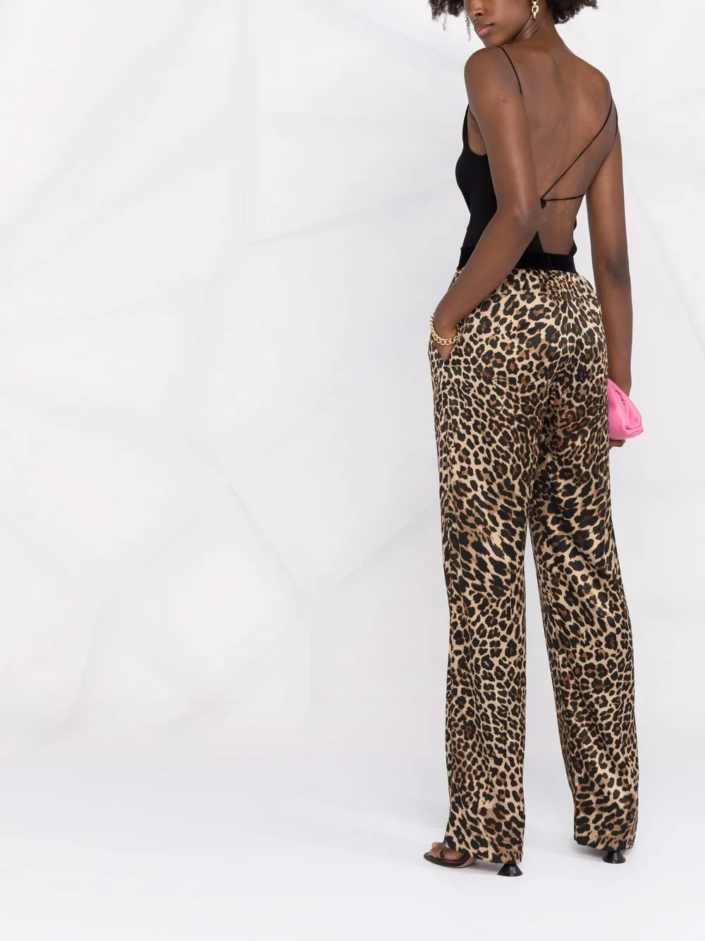 Shop Tom Ford Leopard-print Straight-leg Trousers In Neutrals