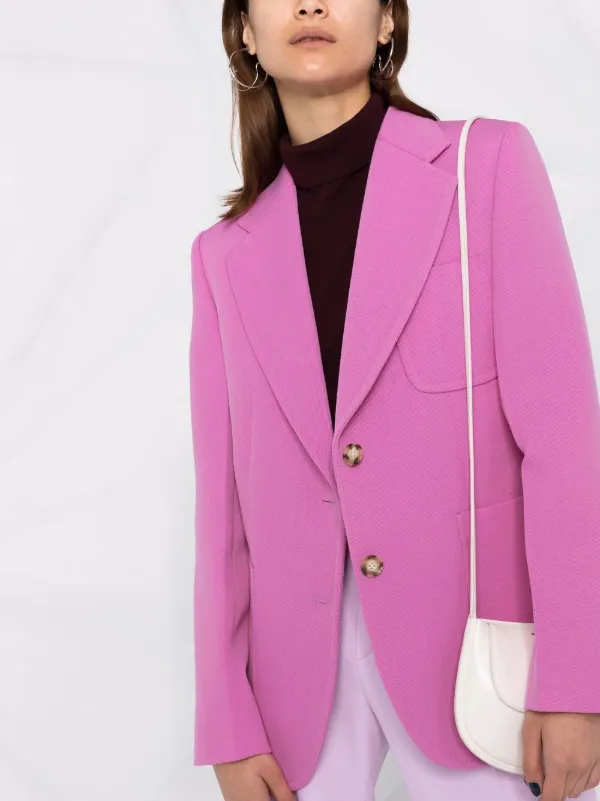 Victoria Beckham Blazer De Alfaiataria Com Abotoamento Simples Farfetch