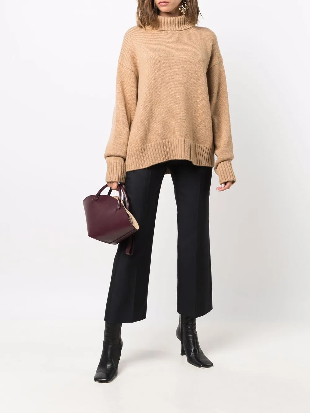 фото Jil sander укороченные расклешенные брюки