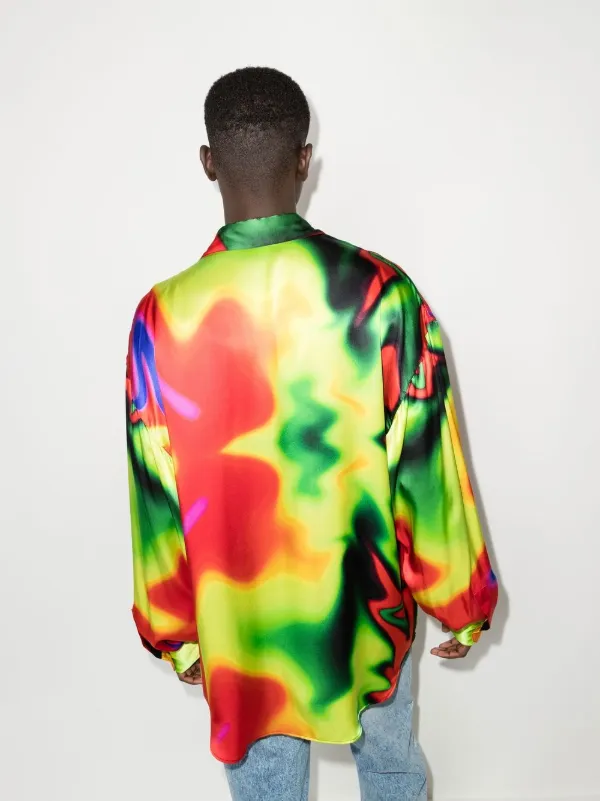 AGR abstract-print Silk Shirt - Farfetch