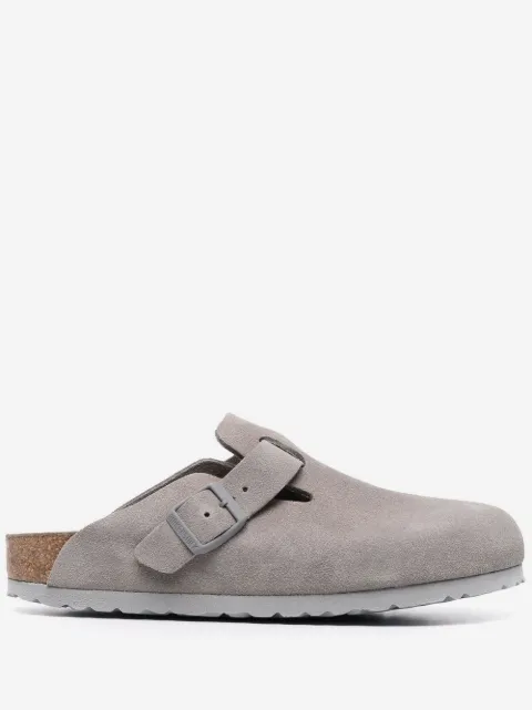 Birkenstock Boston buckle-fastening suede mules