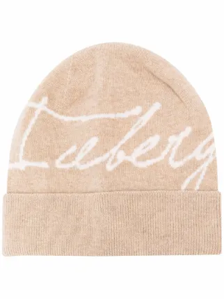 Iceberg logo-print Knitted Beanie 