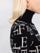 Elisabetta Franchi logo-knit turtleneck mini dress