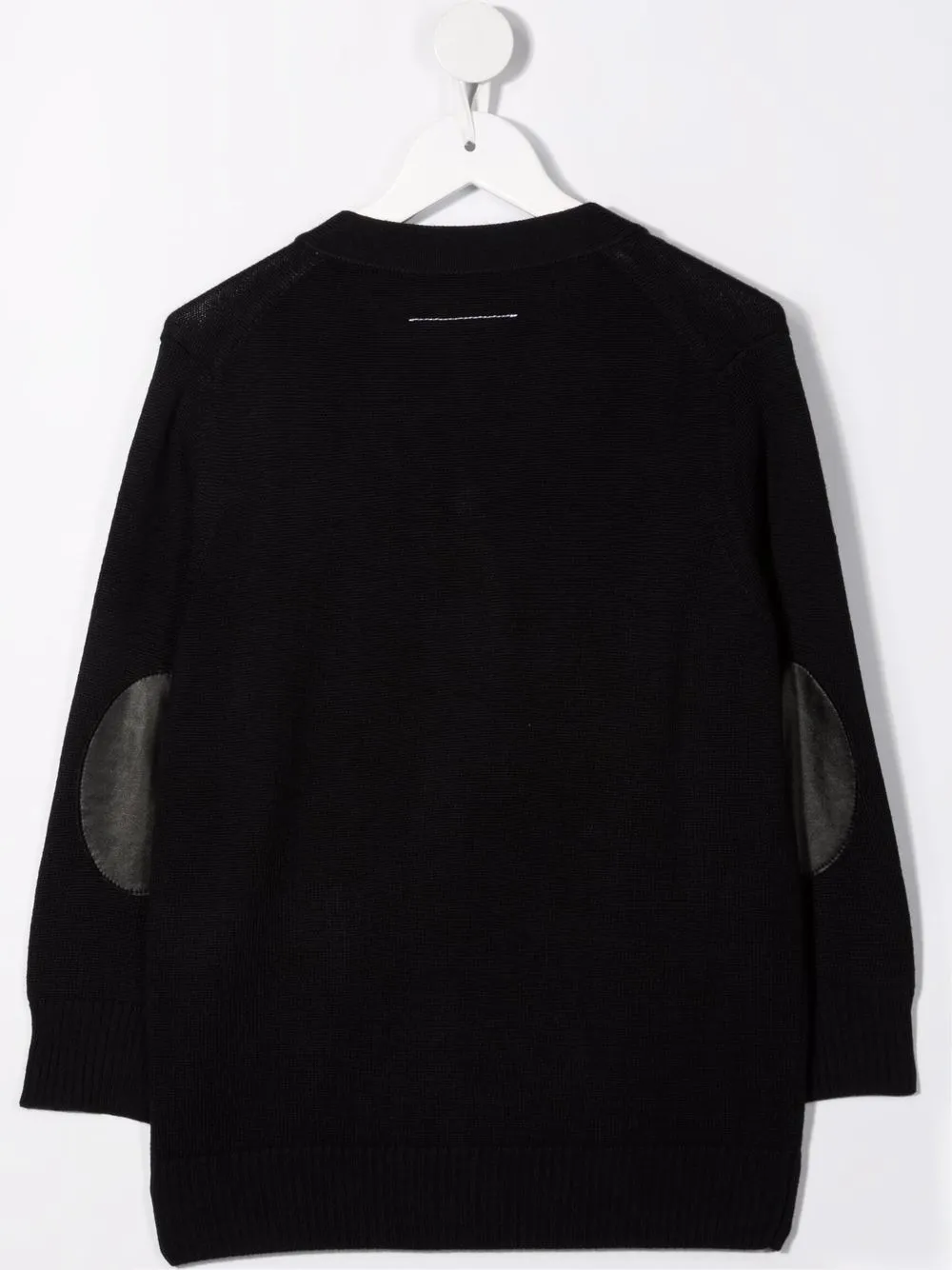 Mm6 Maison Margiela Black Cardigan For Kids In Black