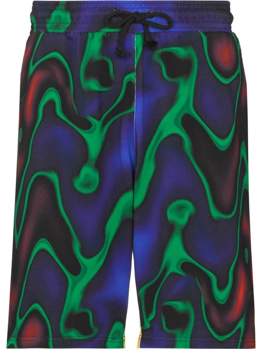 Agr Abstract-pattern Print Shorts In 蓝色
