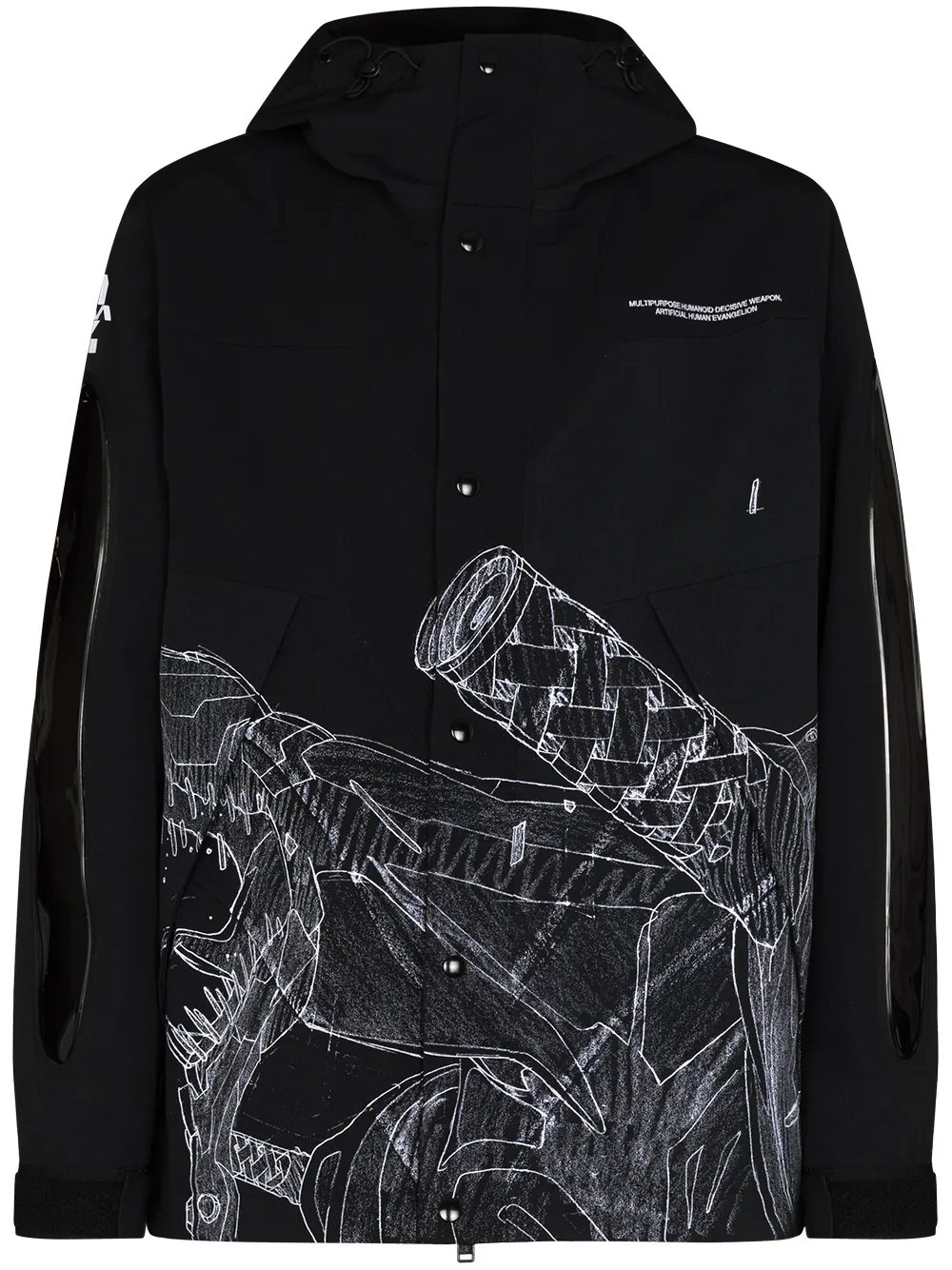 49%OFF！＜Farfetch＞ Undercover x Evangelion フーデッドジャケット - ブラック