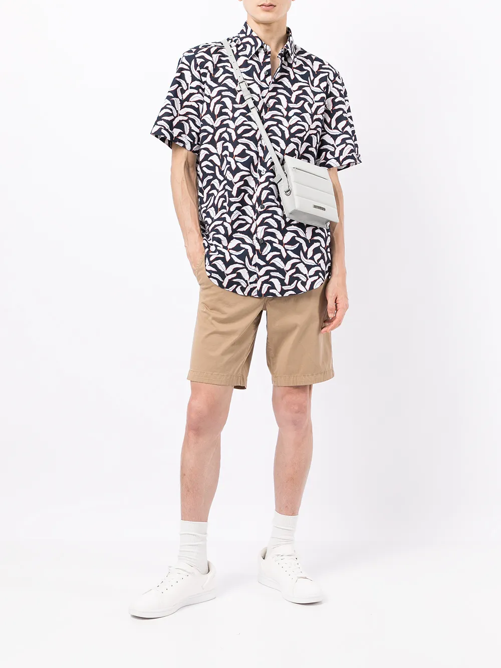 фото Boss рубашка с короткими рукавами и принтом