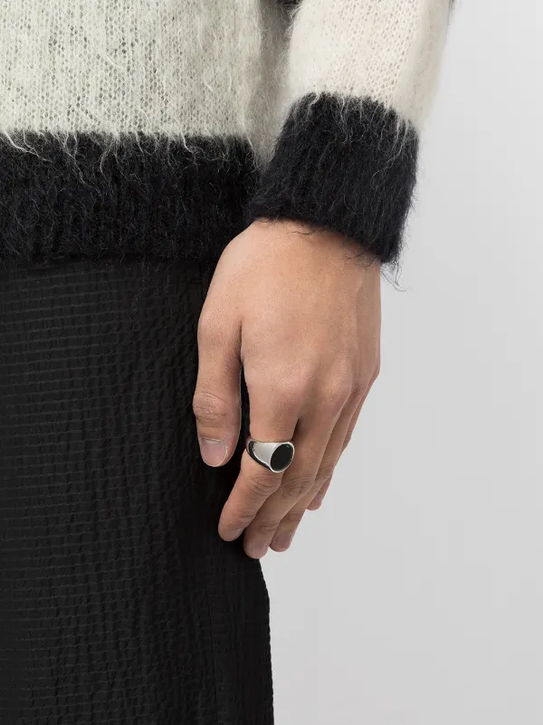 Tom Wood oval black onyx ring-