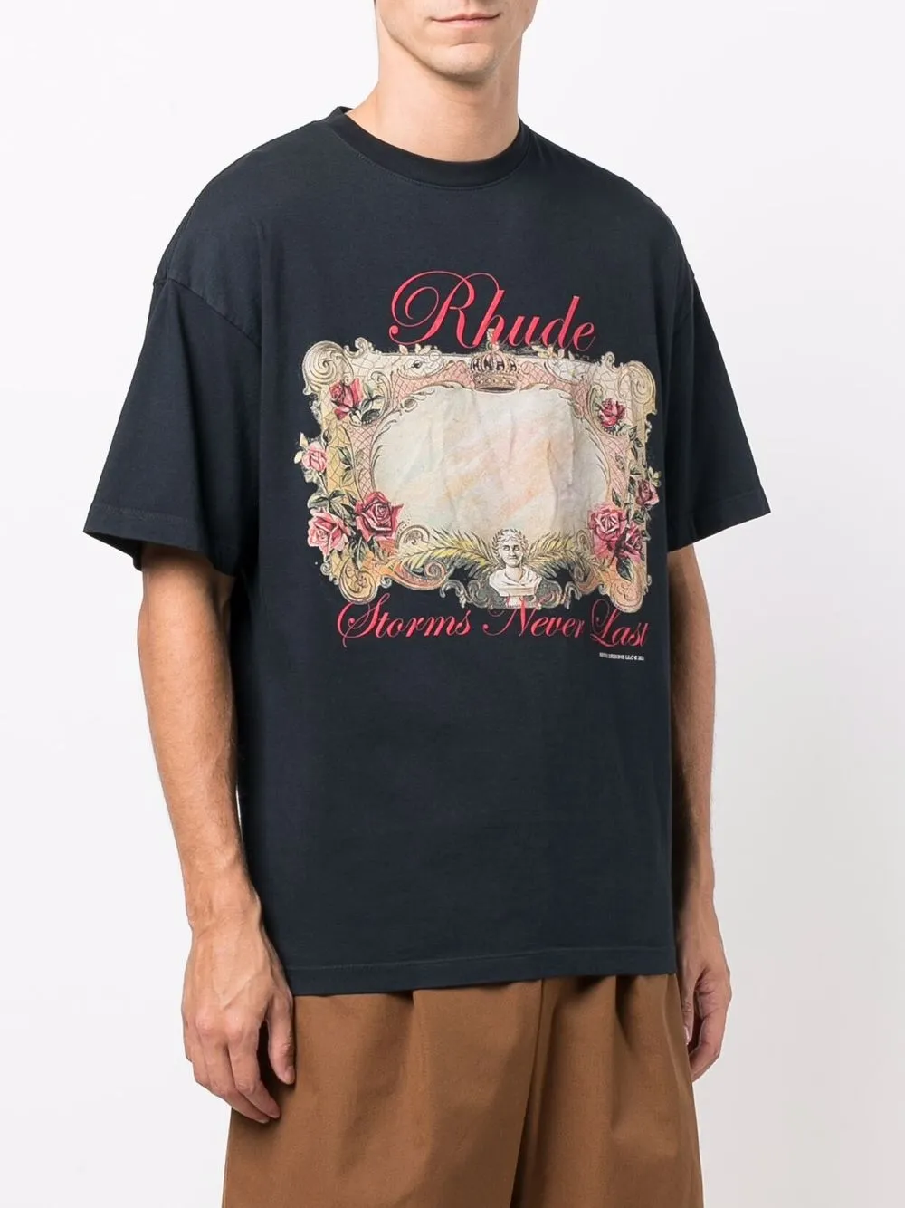 фото Rhude футболка с графичным принтом