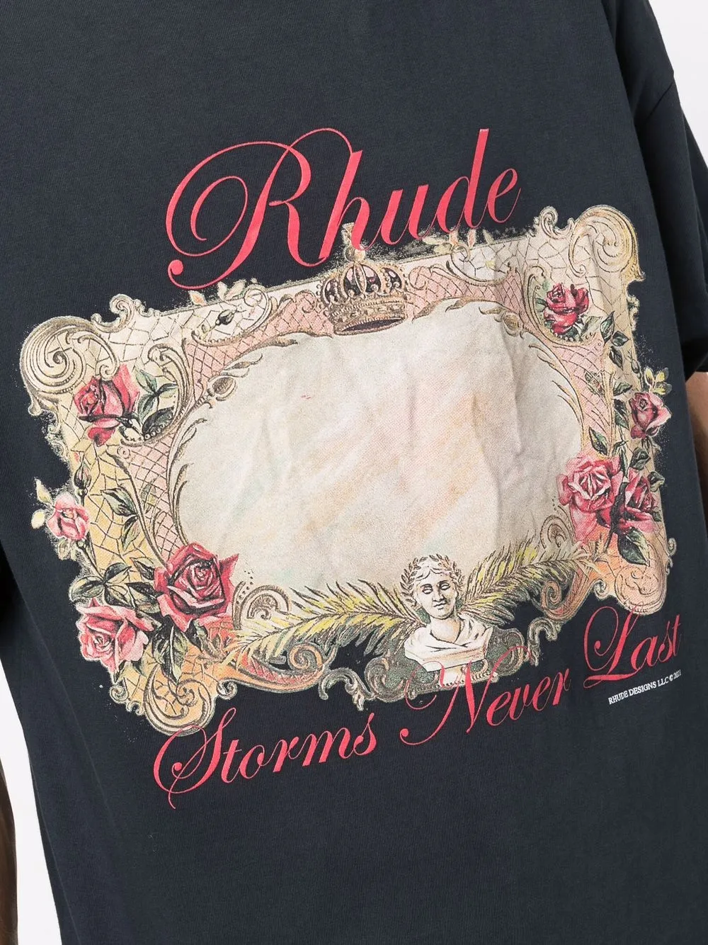 фото Rhude футболка с графичным принтом