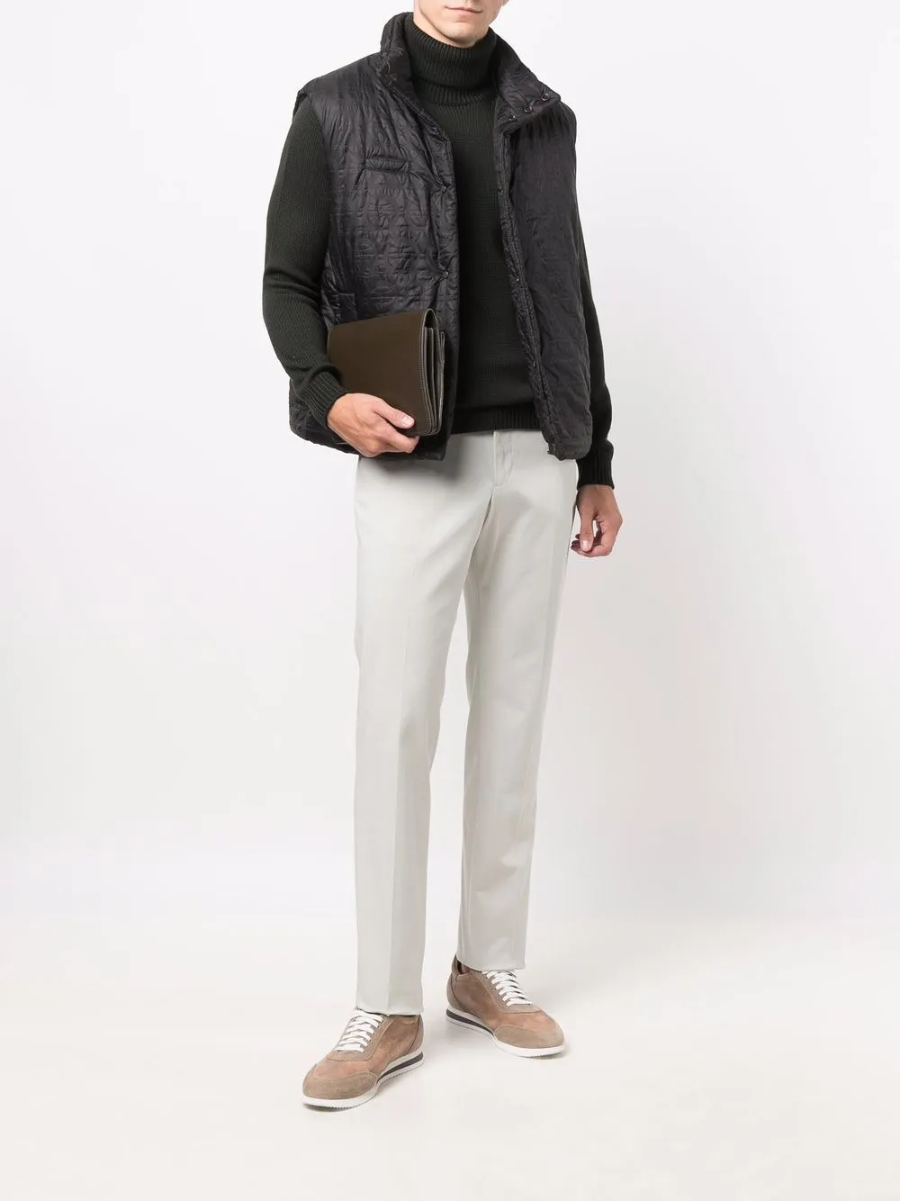 фото Salvatore ferragamo жилет с узором gancini