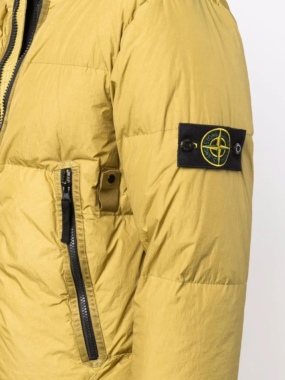 фото Stone island пуховик с нашивкой-логотипом