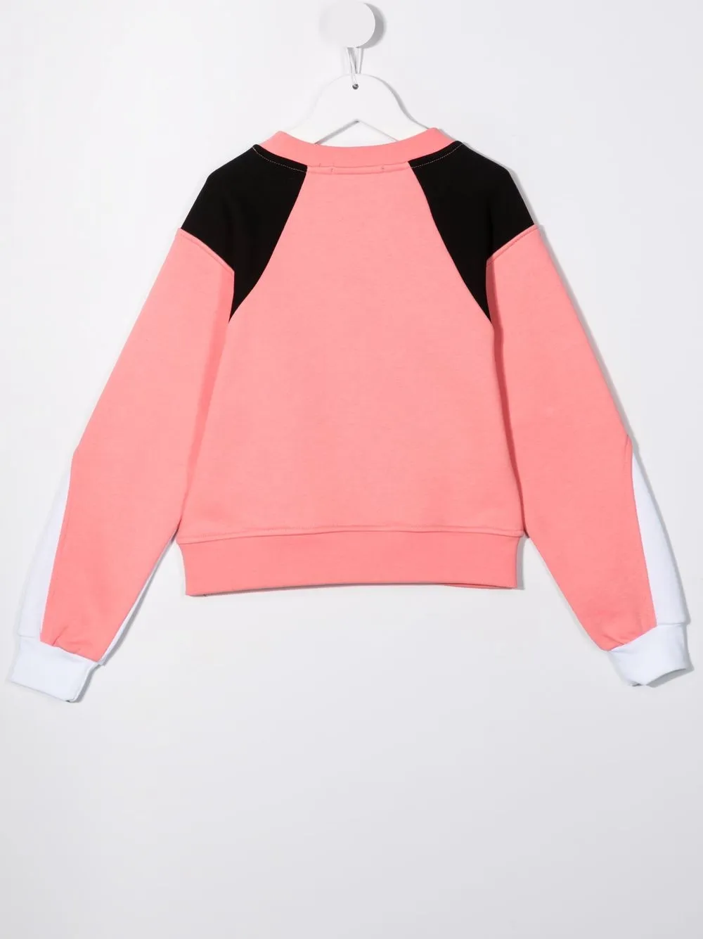 фото Msgm kids толстовка в стиле колор-блок с логотипом