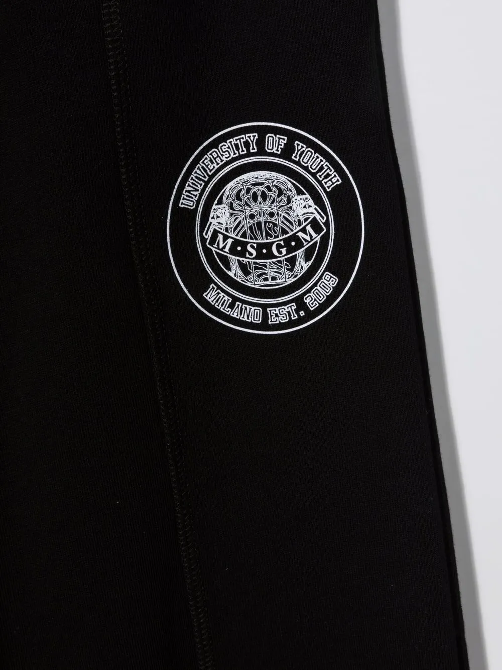фото Msgm kids спортивные брюки широкого кроя с логотипом