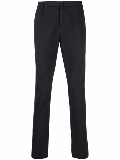 DONDUP herringbone straight-leg trousers