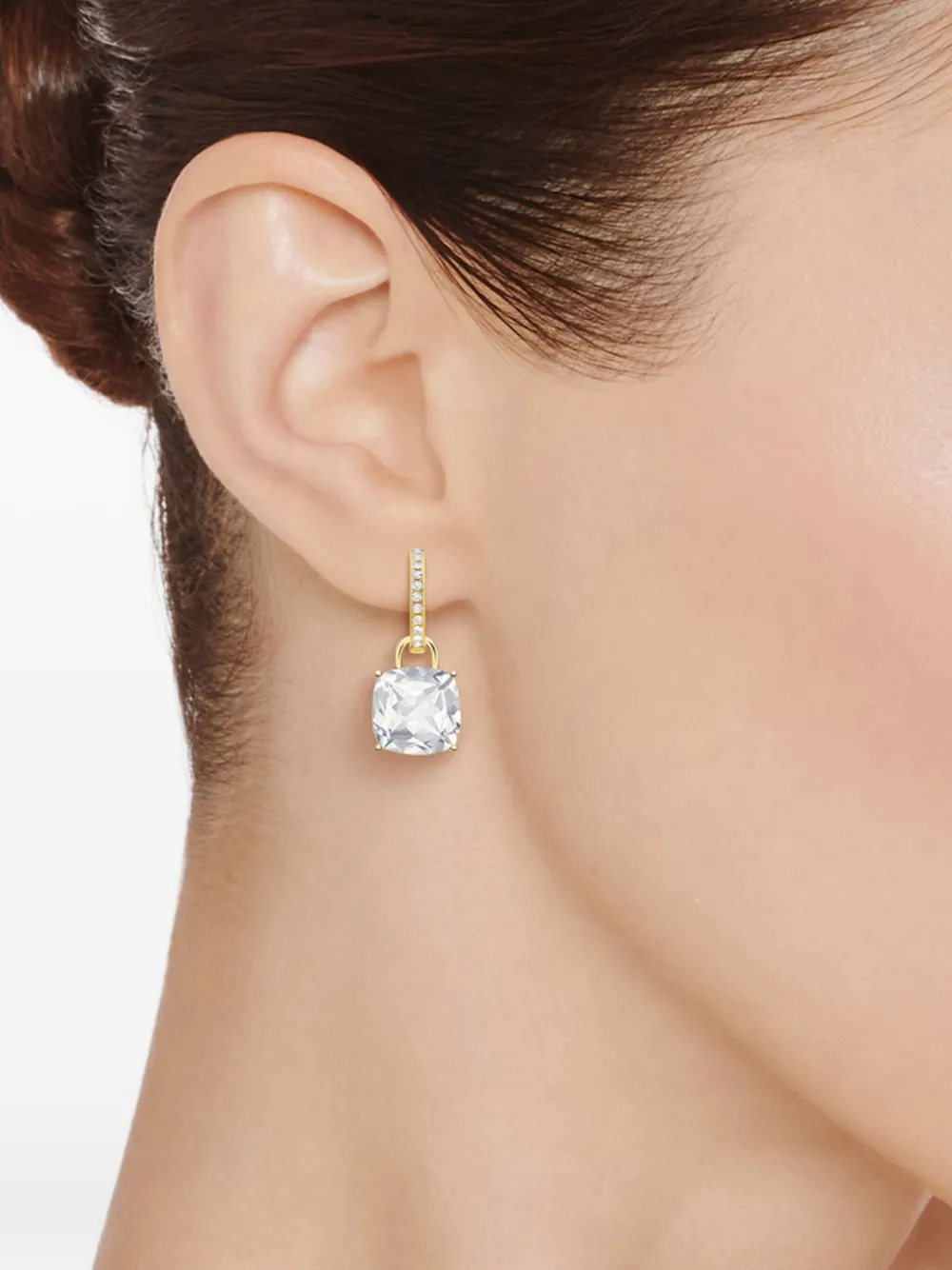 Kiki McDonough 18kt yellow gold, topaz and diamond drop earrings | Image 2