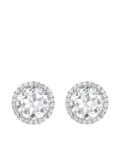 Kiki McDonough 18kt white gold Grace diamond and topaz stud earrings - Silver