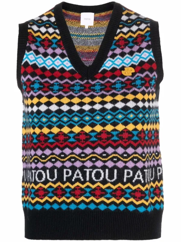 fair isle sleeveless jumper