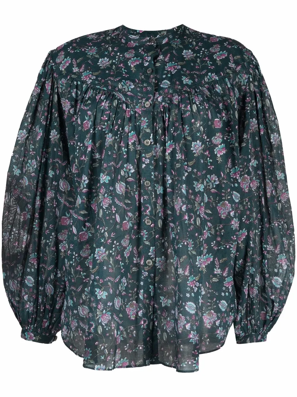 

Isabel Marant Étoile blusa con botones y motivo floral - Verde