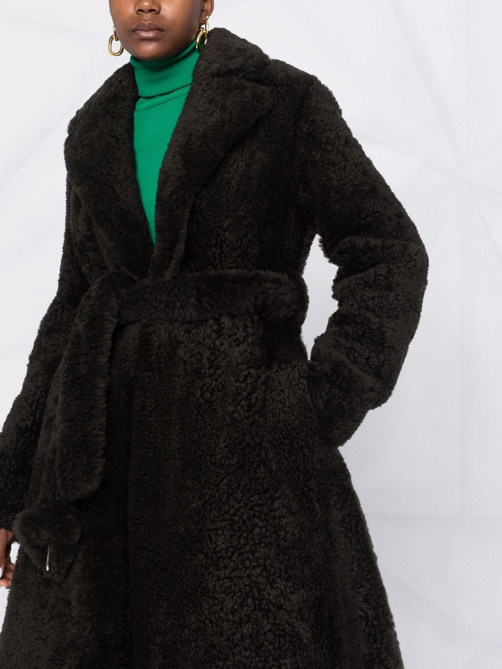 Bottega Veneta Lammy coat Groen