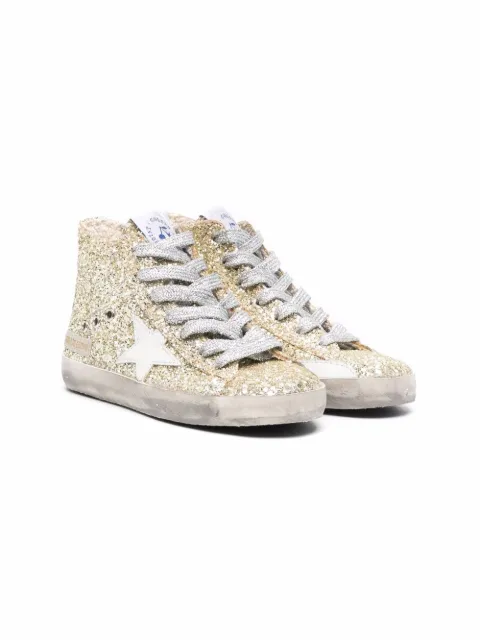 Golden Goose Kids Tênis x Bonpoint com patch de estrela e brilho