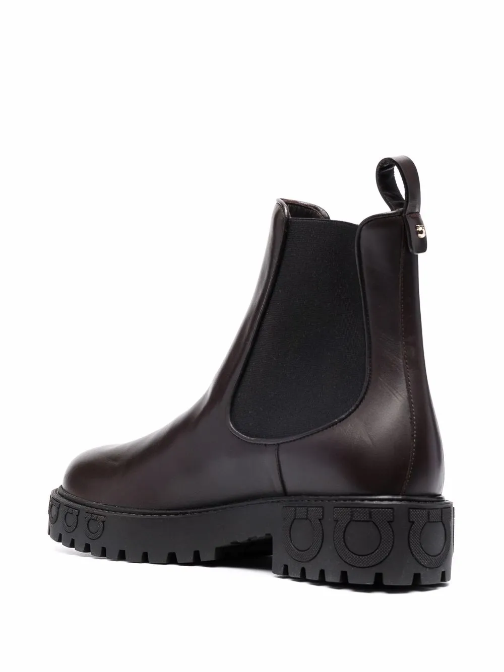 Ferragamo Gancini-outsole ankle boots Brown