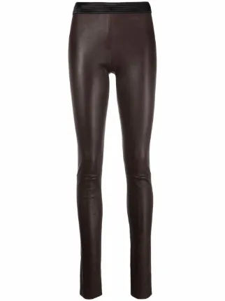 Drome ribbed-waistband Leather Leggings 