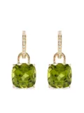 Kiki McDonough 18kt yellow gold Kiki Cushion peridot and diamond earrings - Green