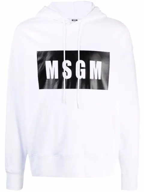 MSGM high-contrast logo hoodie