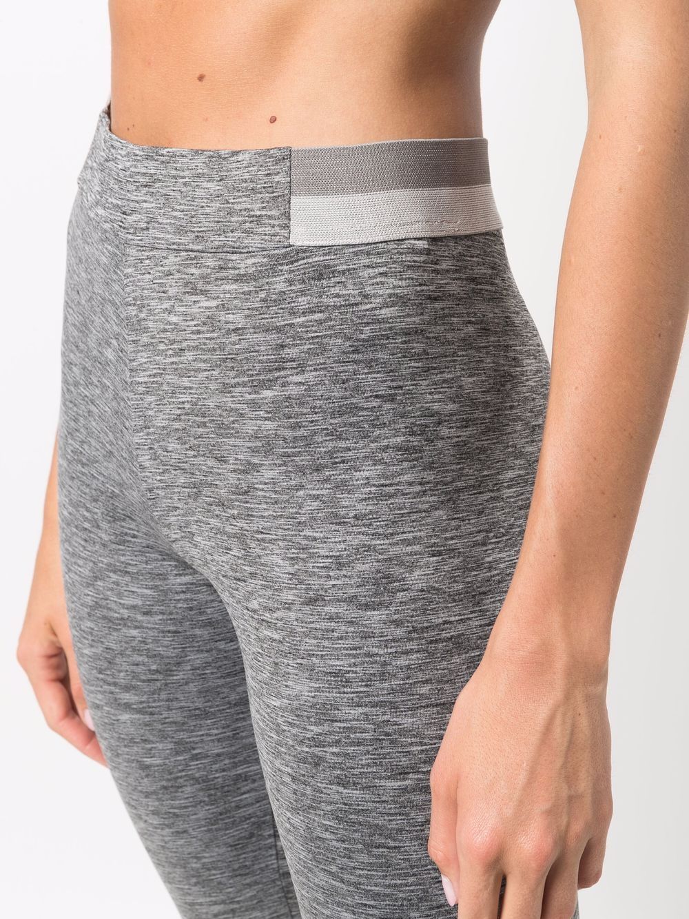 Hugo Boss Striped Waistband High-rise Leggings In Grau