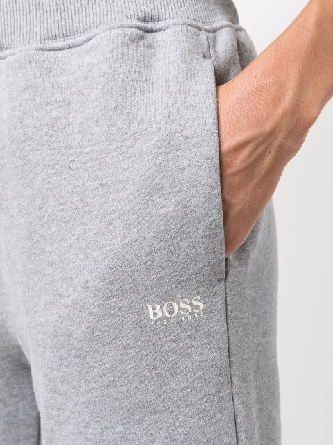 BOSS logo-embroidered Cotton Track Pants - Farfetch