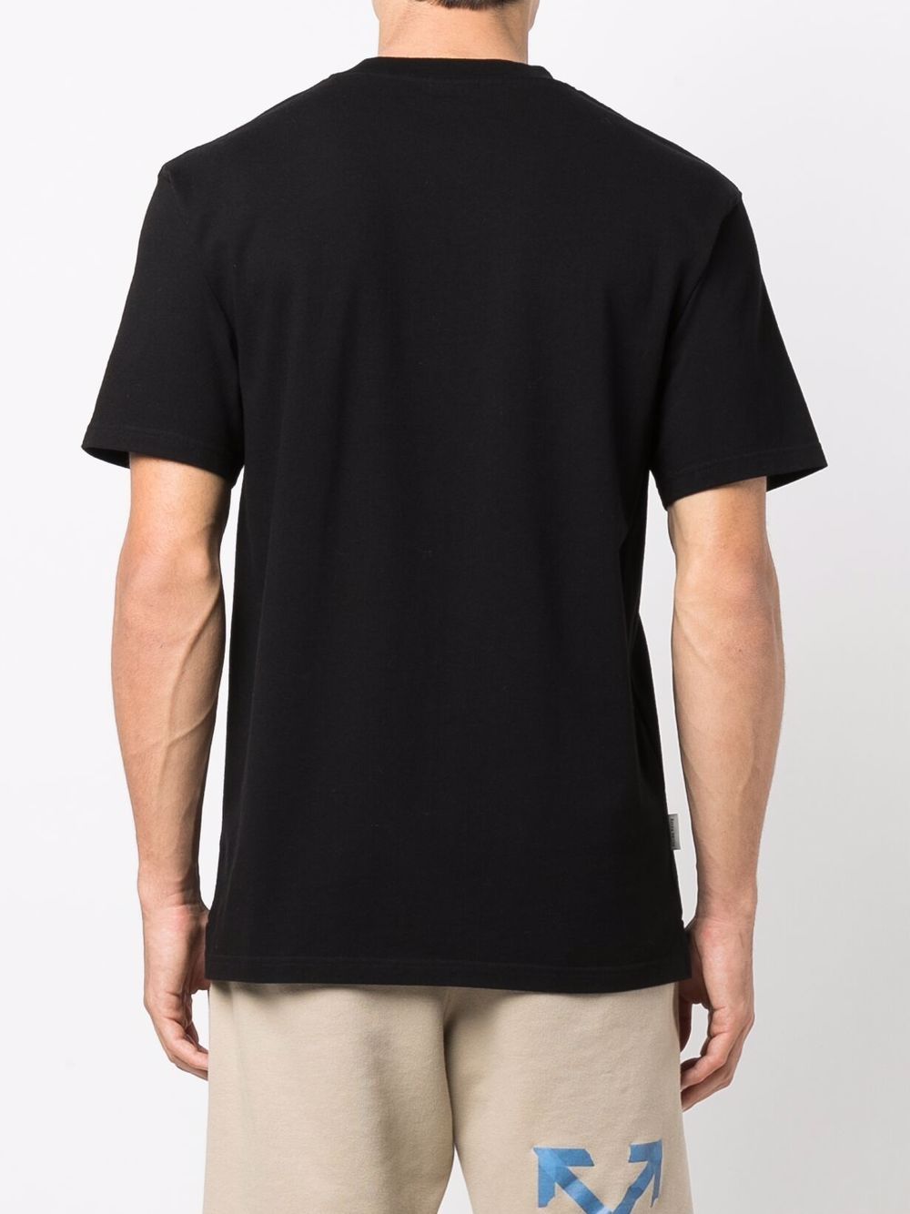 Shop Filling Pieces Lux Logo-patch Organic Cotton T-shirt In Schwarz