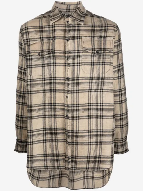 Uma Wang oversized check shirt