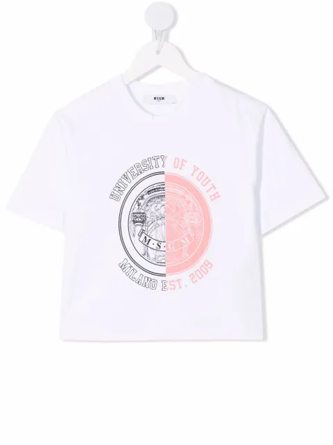 MSGM Kids University Of Youth T-shirt