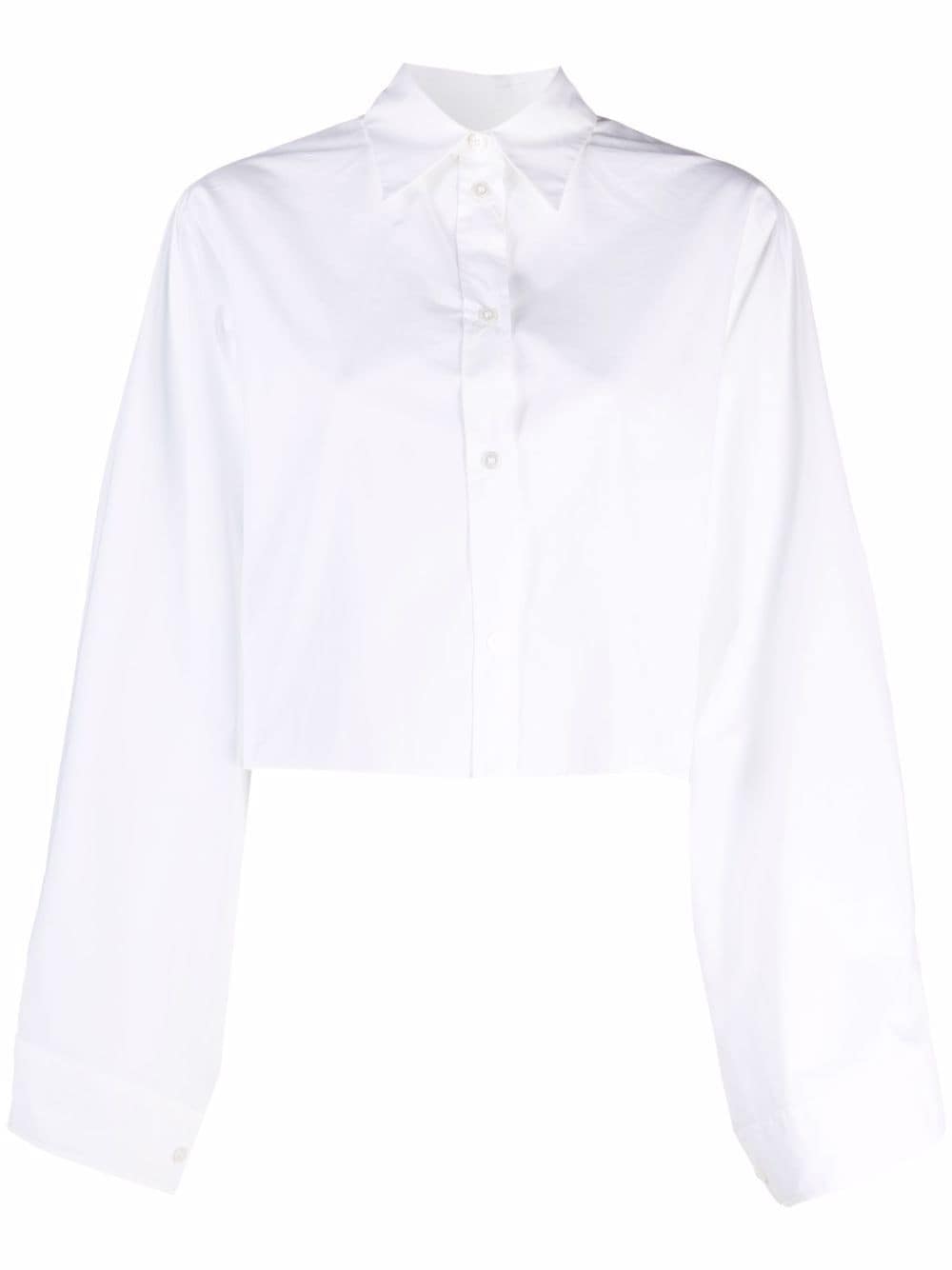MM6 Maison Margiela wide-sleeved Cropped Shirt - Farfetch
