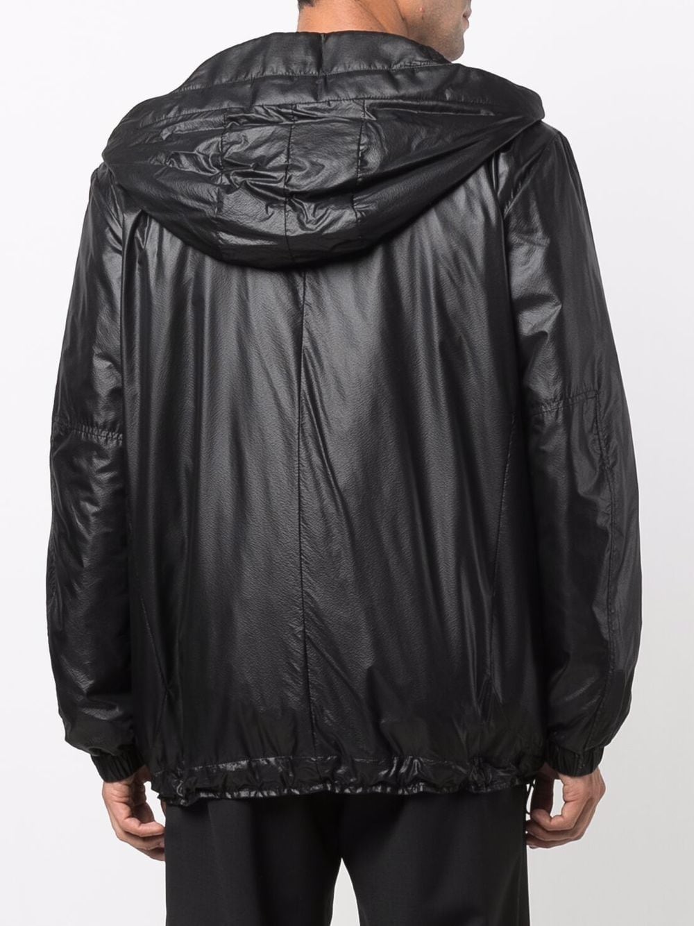 Shop Les Hommes Multi-pocket Hooded Jacket In Schwarz