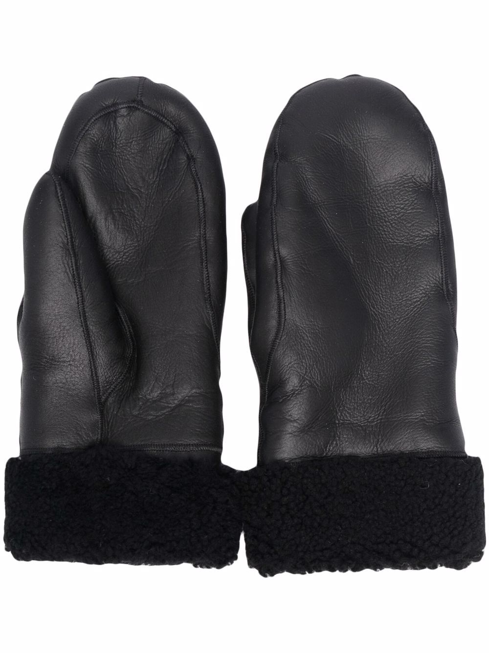 фото Yves salomon shearling-lining leather gloves