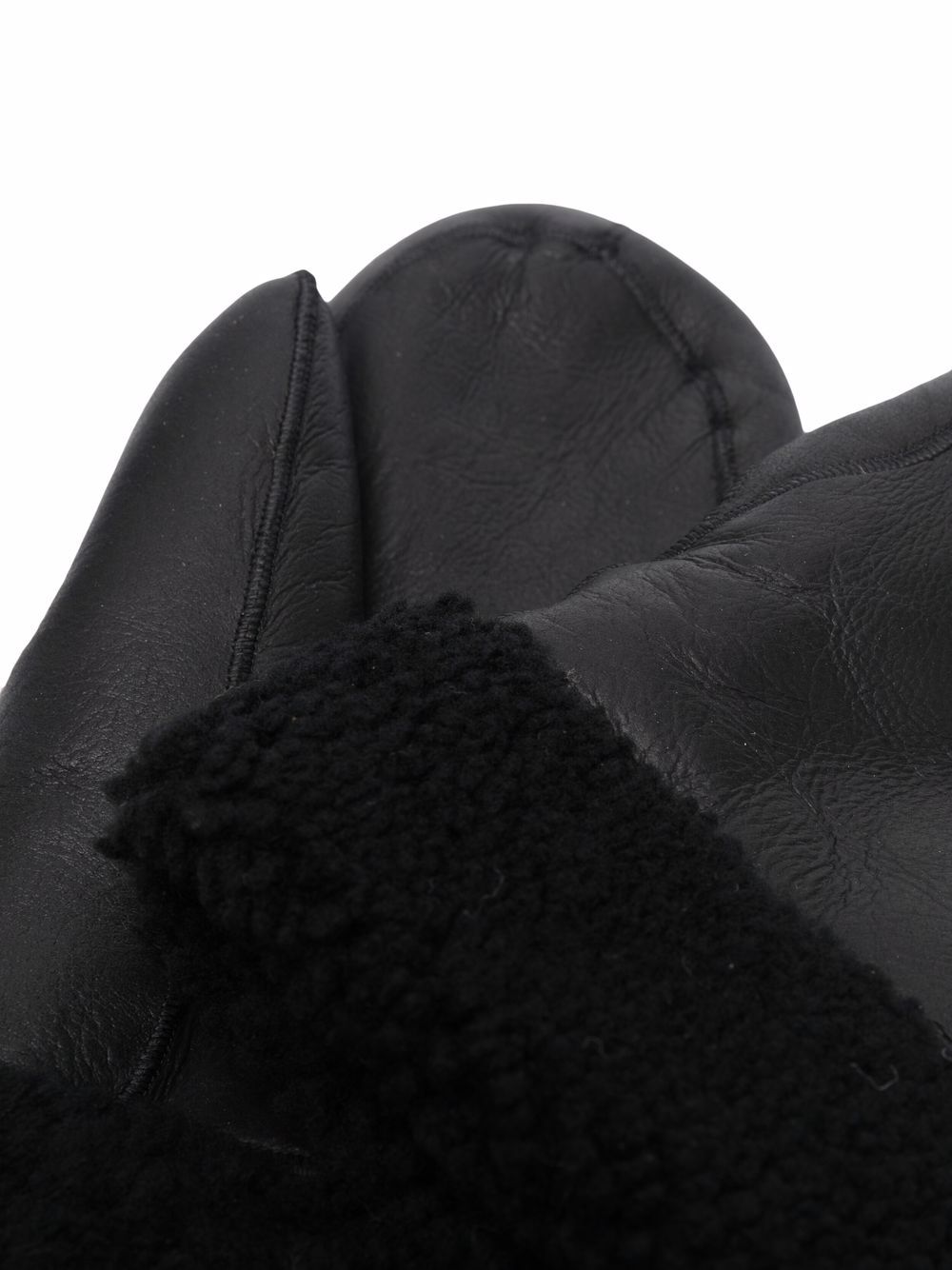 фото Yves salomon shearling-lining leather gloves