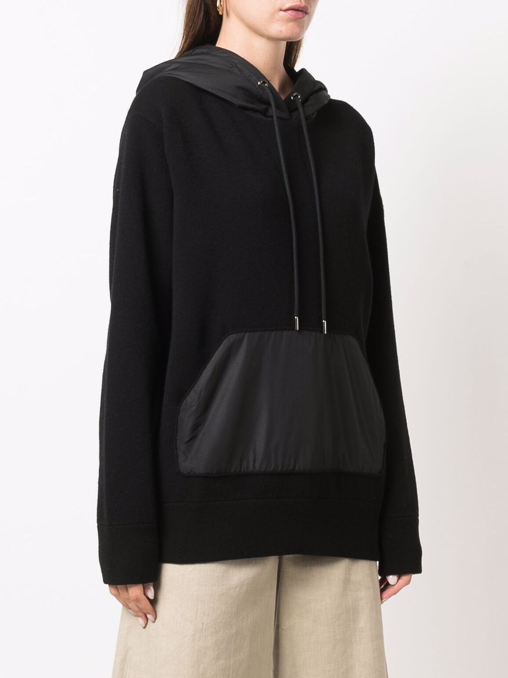 фото Moncler contrast-panel knitted hoodie