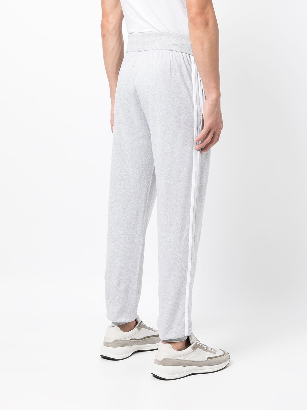 Shop Hugo Boss Logo-print Leg Trousers In Grau