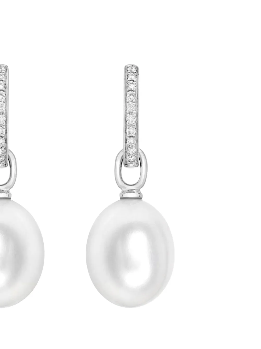 Kiki McDonough 18kt white gold Classics diamond and pearl earrings | Image 2