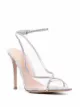 Imagem 2 de Gianvito Rossi Sandália transparente com tiras metálicas