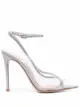 Imagem 1 de Gianvito Rossi Sandália transparente com tiras metálicas