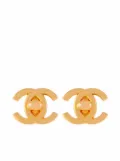 CHANEL Pre-Owned 1995 CC turn-lock clip-on earrings - Gold